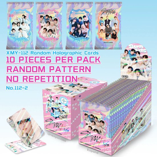KPOP 4 pack Stray Kids Random Holographic Photocard