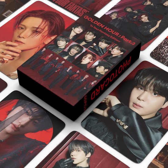 KPOP 55pcs/box ATEEZ In Your Fantasy GOLDEN HOUR : Part.3 Lomo Card Kpop Photocard
