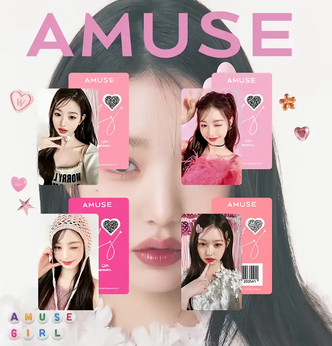 IVE I Wonyoung x AMU Photocard IVE WonYoung 4pcs/set