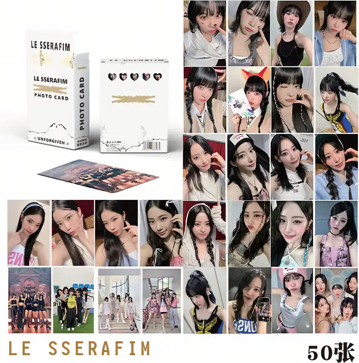 Le sserafim Photocard Holographic Le sserafim 50pcs/box