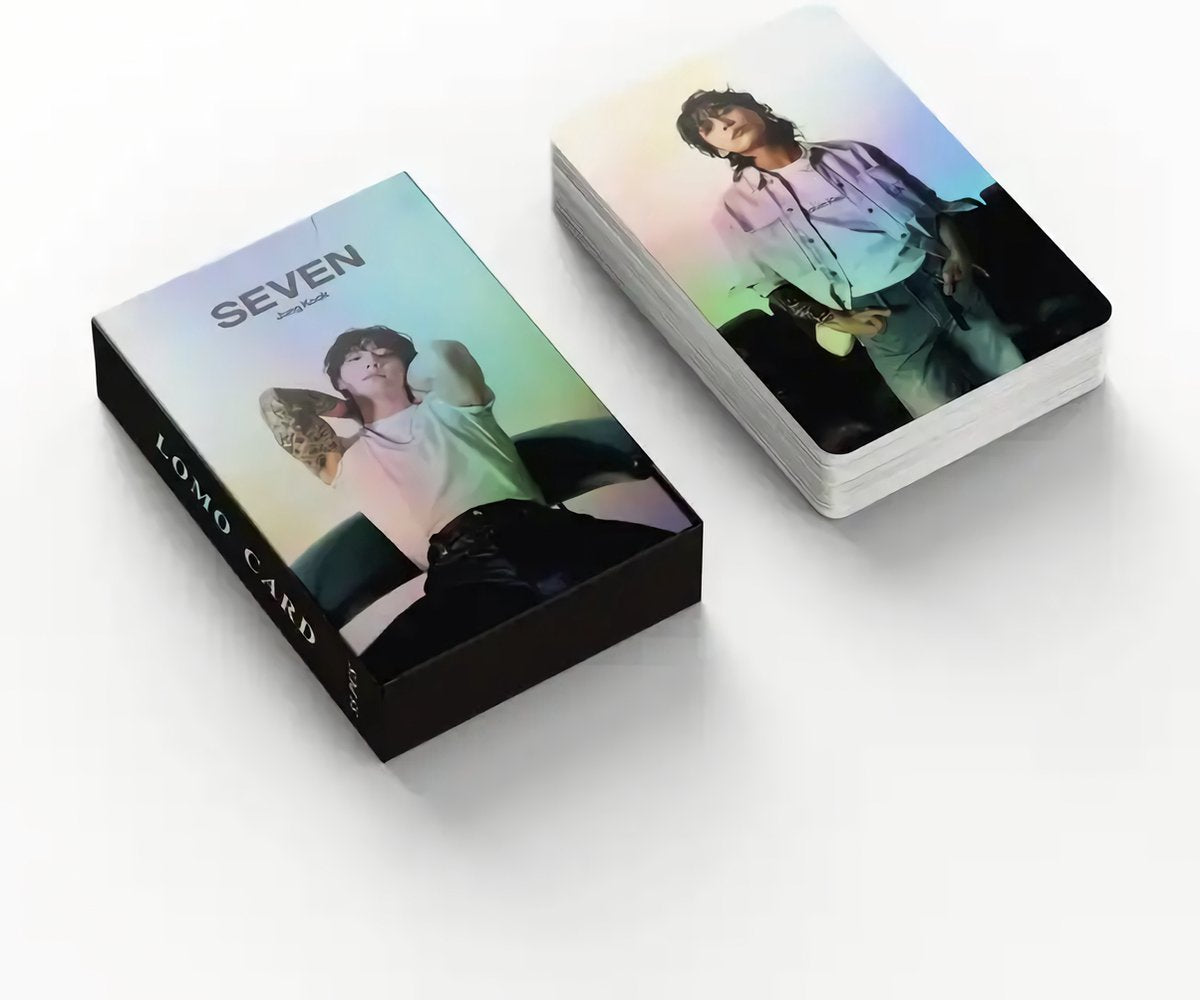 55pcs/box Bangtan Boys JUNG KOOK SEVEN Laser Photocard Holographic BTS Jung Kook Idol