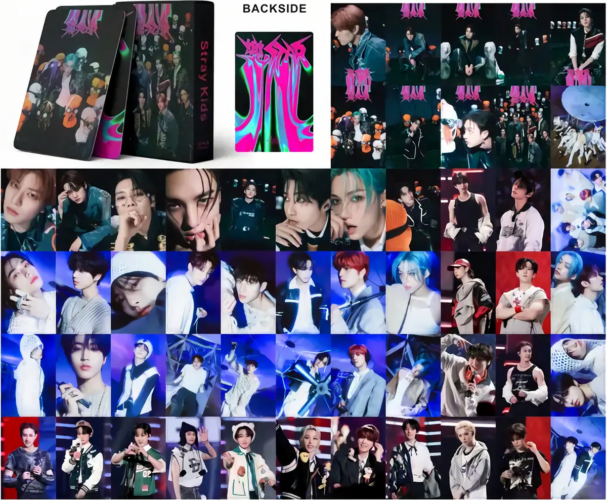 Stray Kids ROCK STAR Laser Photocard Holographic Stray kids 55pcs/box