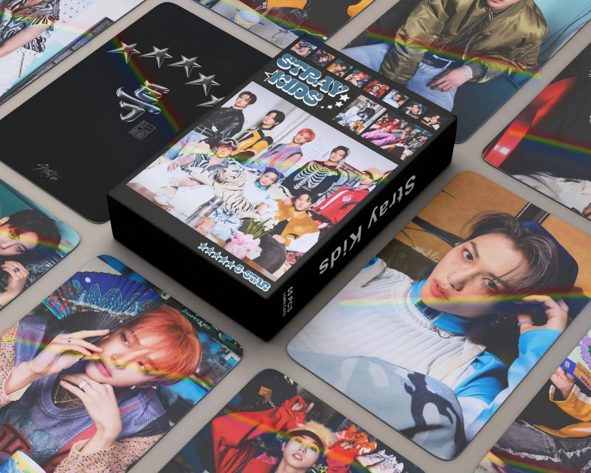 KPOP Idol 55pcs/box Stray Kids 5-STAR S-CLASS Laser Photocard Holographic Lomo Card [Fotokaarten]