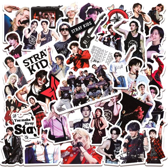 KPOP 60pcs/set Stray Kids Decorative Luggage Paper Sticker [Sticker]