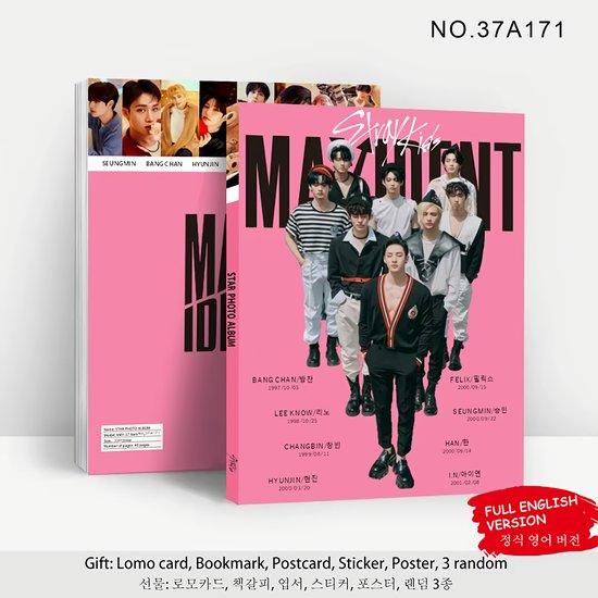 KPOP Idol Stray Kids MAXIDENT Photo Album Photobook variant 1 [Fotoboek]