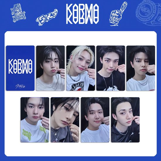 KPOP 8Pcs/Set Straykids Photocards KARMA JAPAN Album AP MUSIC [Fotokaarten]