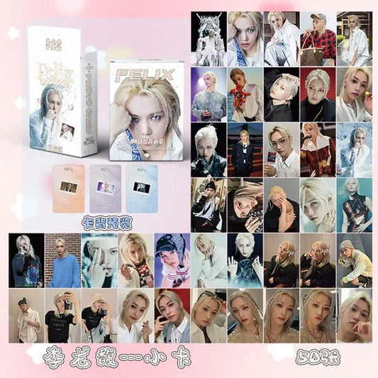 KPOP 50pcs/box Stray Kids Felix Laser Photocard [Fotokaarten]