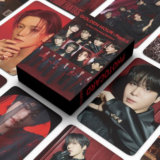 KPOP 55pcs/box ATEEZ In Your Fantasy GOLDEN HOUR : Part.3 Lomo Card Kpop Photocard
