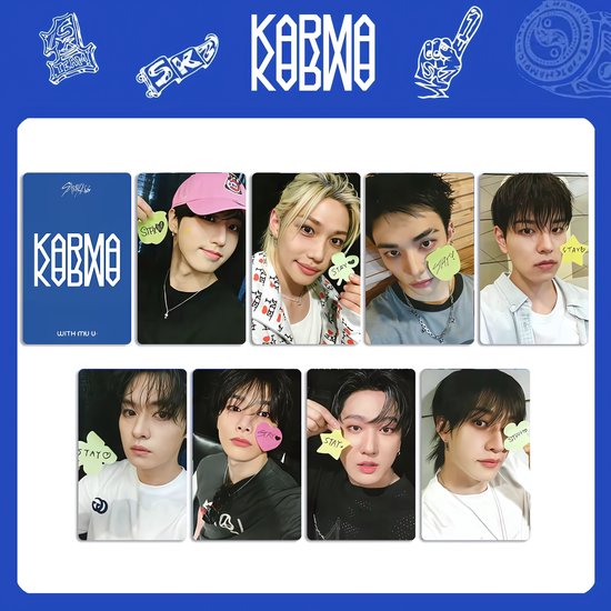KPOP 8Pcs/Set Straykids Photocards KARMA JAPAN Album WITHMUU [Fotokaarten]