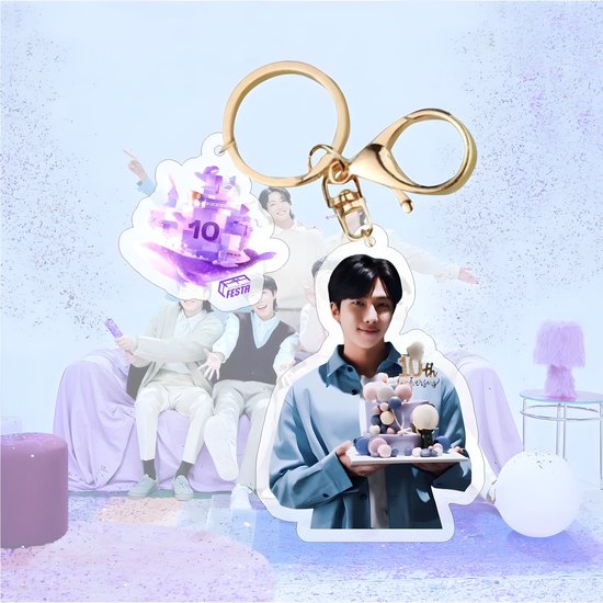 BTS 2023 10th Anniversary Plastic Keyring Acrylic Keychain