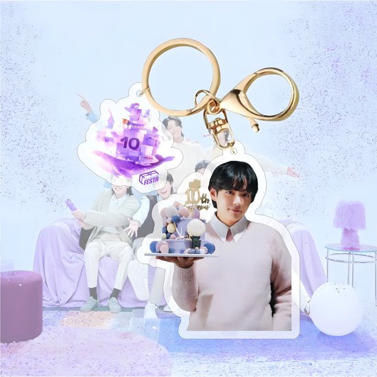 BTS 2023 10th Anniversary Plastic Keyring Acrylic Keychain