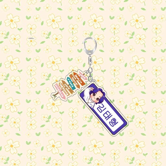 KPOP BTS Bangtan Boys Plastic Keyring Acrylic Keychain