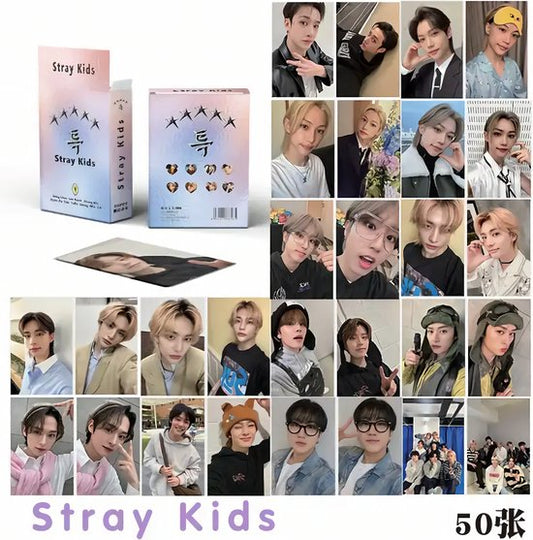 Stray Kids Photocard Holographic Stray kids  50pcs/box